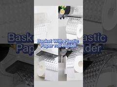 WGO 透明な浴室 石けん皿ホルダー シャワーレール 紙タオル用プラスチック