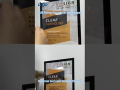 A4 210mm X 297mm 壁に設置されたサインホルダー ODM 透明なプラスチック素材