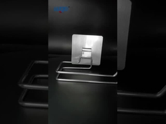 装着された浴室用 ティッシュロールホルダー 自己粘着 損傷のない固定