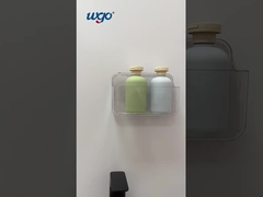 4~5kg 特許付き 粘着カップ シャワーキャディ 180mm 透明な浴室 壁掛け棚