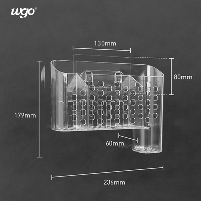 無傷性の壁の台紙の台所事務机のバスケットのためのプラスチック浴室の容器のホールダー