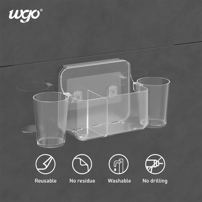 32cmの広い自己接着歯ブラシのカップ・ホルダーWGOの歯ブラシのホールダーの壁の吸引